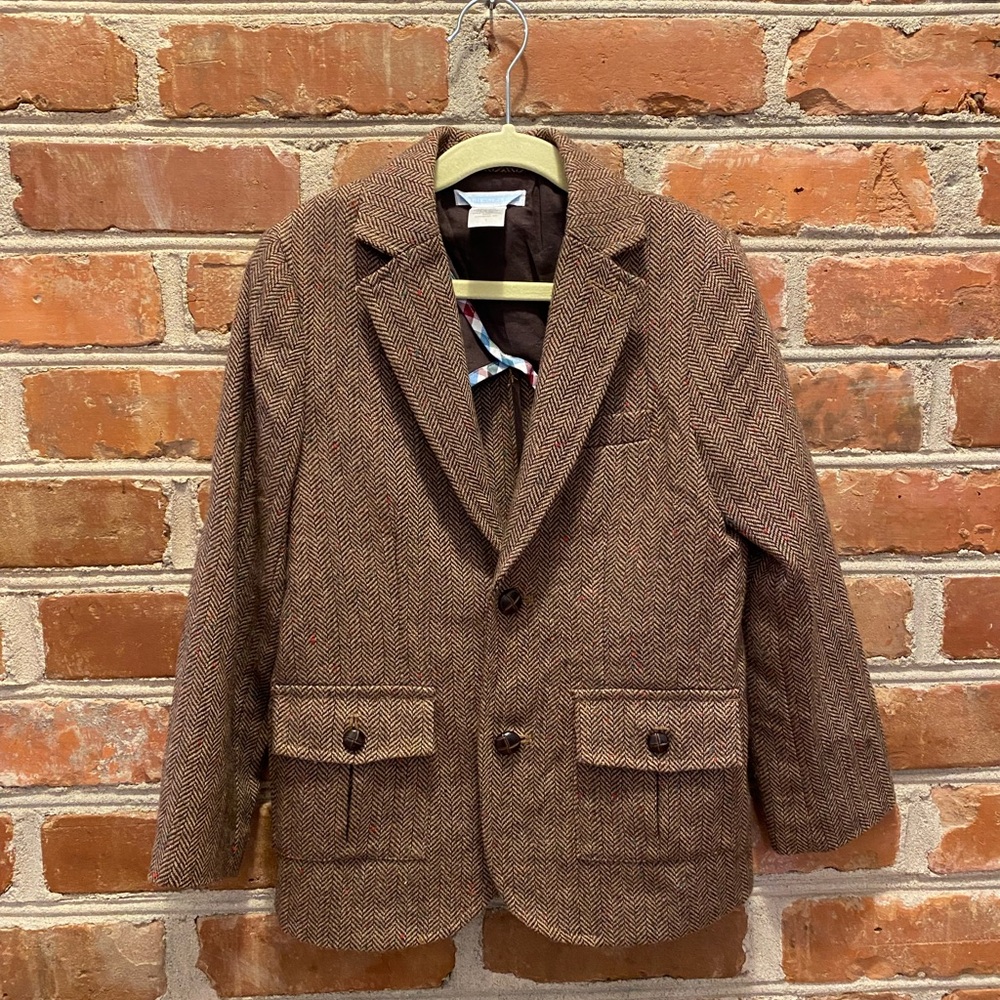 Boys Herringbone blazer size 6 Janie and Jack